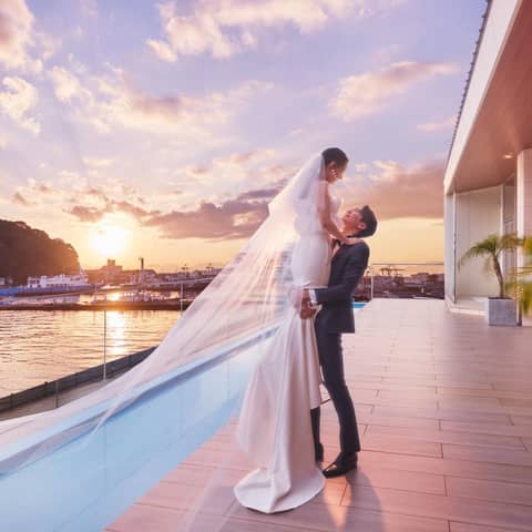 海辺のリゾートフォトとご家族でお祝い会食プラン