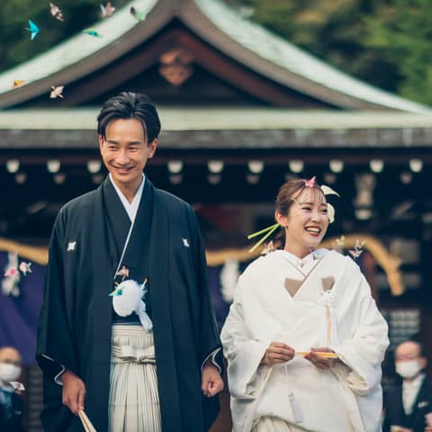 鶴羽根神社 二葉