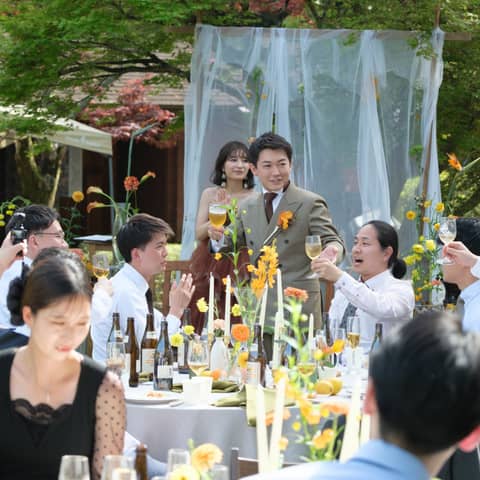 ◆挙式+パーティー◆ガーデンウェディングプラン 乾杯酒付♪