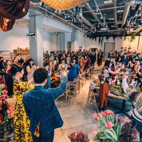【リゾート婚、友人のみ1.5次会♪会費制☆】ビッフェでラフな会を是非♪