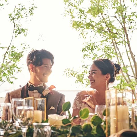 ガーデン付き会場を貸切に!大人数プラン*80名313万円