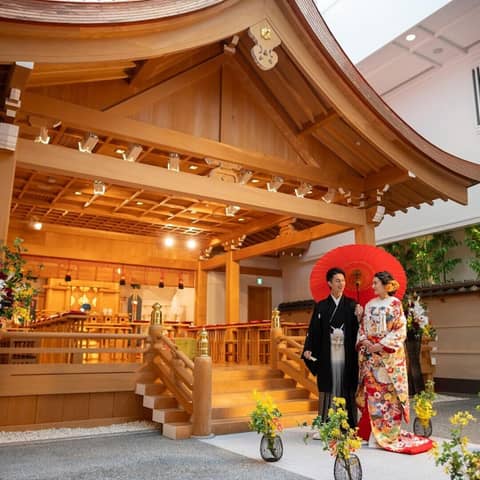 【和装フォトウエディング】総檜造りの本格神殿