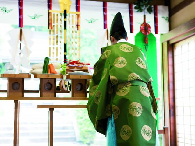 鶴羽根神社 二葉