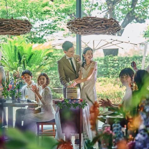 HP限定【26年8～9月】緑溢れるガーデン挙式＜60名199万～＞